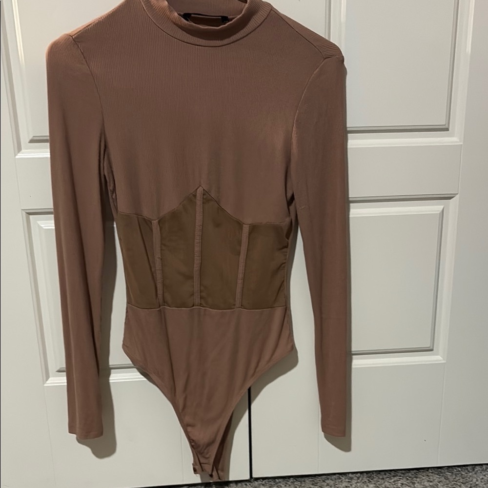 Brown Long Sleeve Bodysuit